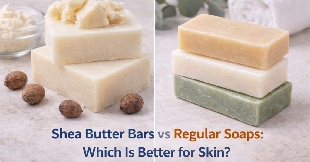 Shea Butter Bars vs Regular Soaps: Which Is Better for Skin?